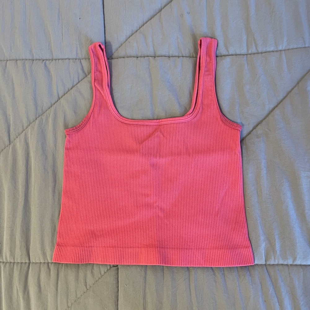 Pink Ribbed Women's Top
